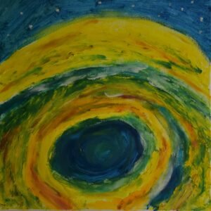 Saturn's North Pole 40x40cm Oil Painting